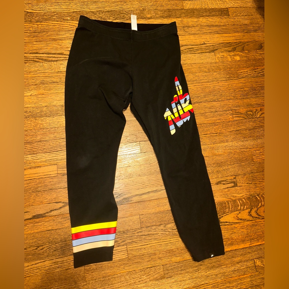 Nike rainbow leggings black